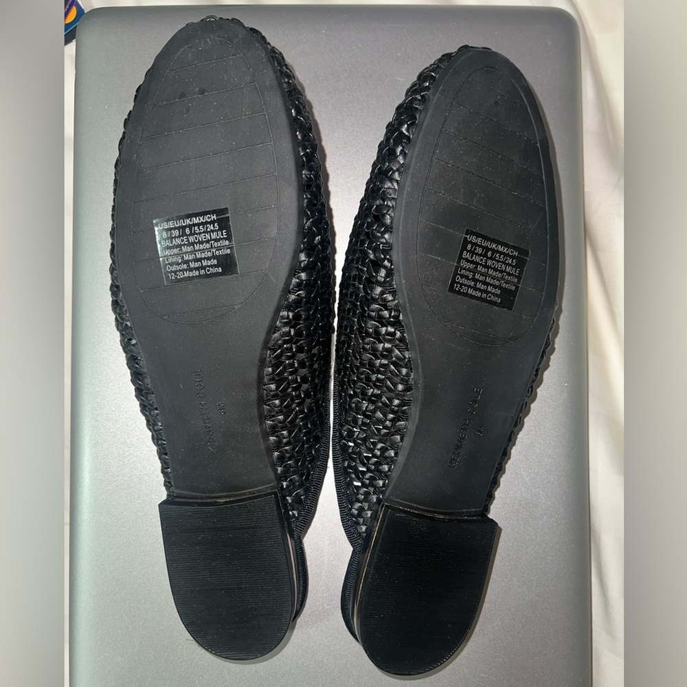 Kenneth Cole Black Woven Flats size 8 - Picture 2 of 2